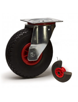 Roulette pivotante diamètre 260 mm roue pneumatique increvable - 75 Kg